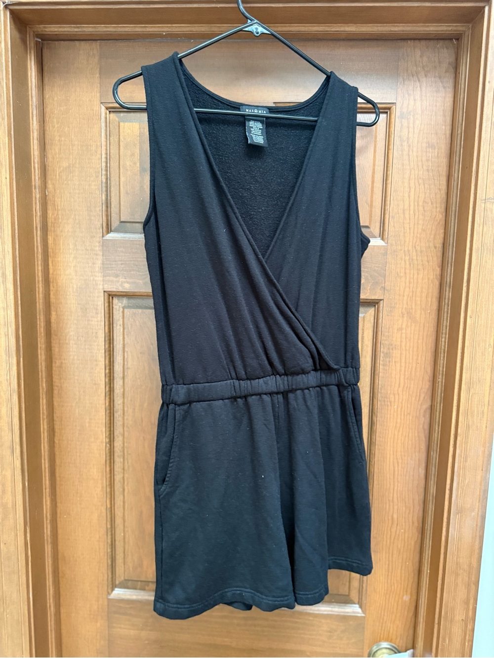 Madewell Black Sleeveless V-Neck Romper